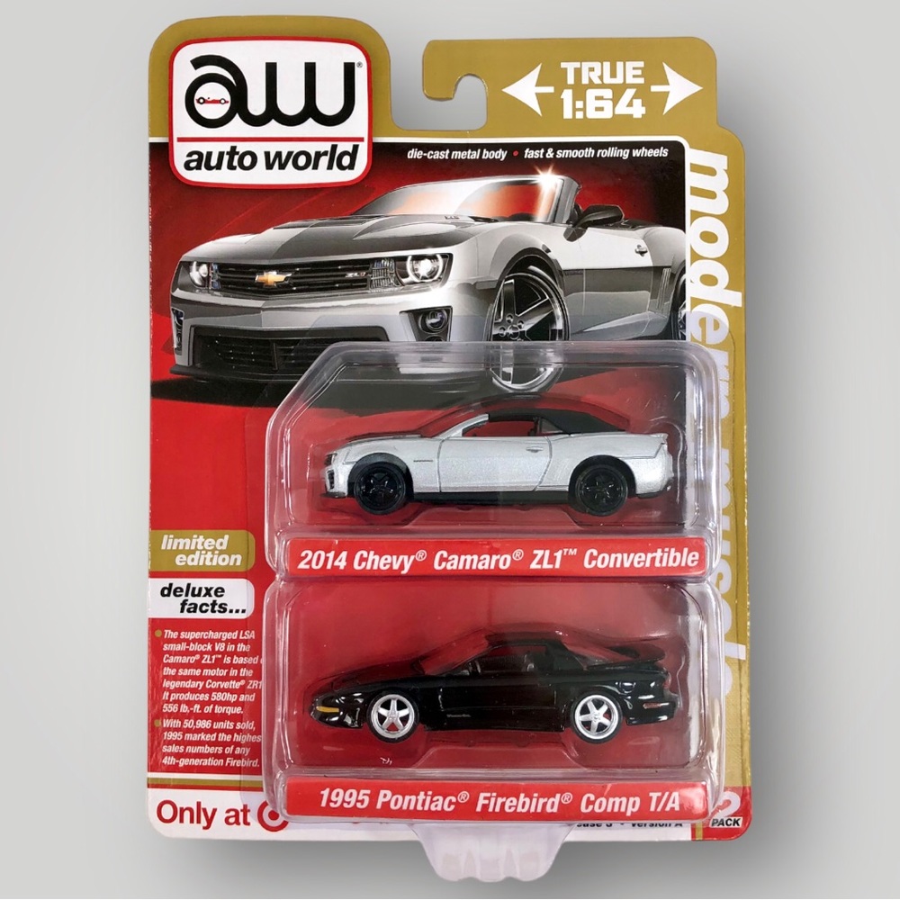 Auto World Ultra Target Exclusive 2Pack Camaro/Firebird Gray/black